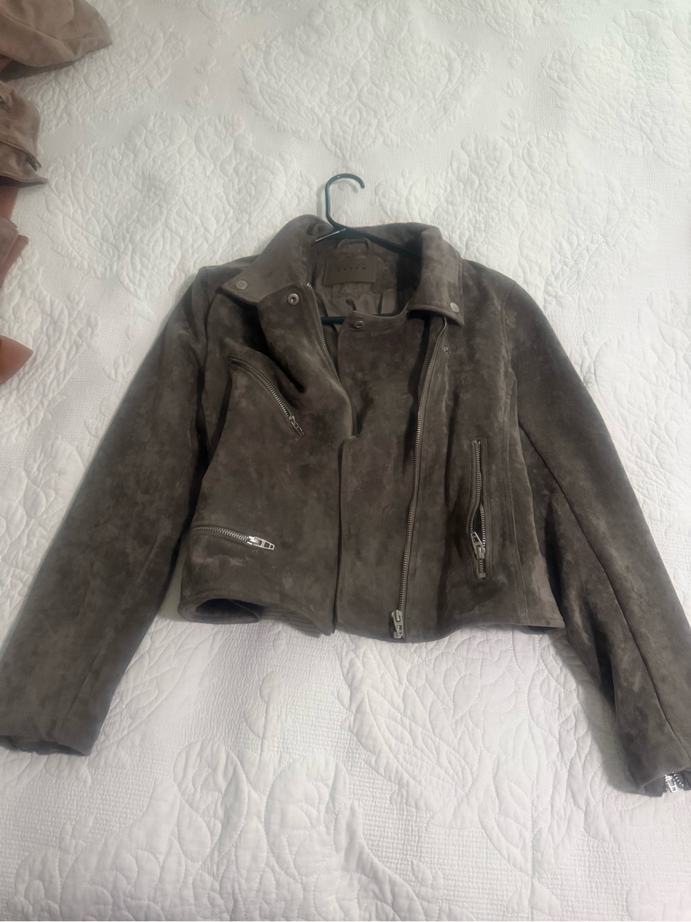 BlankNYC M - Suede Moto Jacket - Dark Taupe
